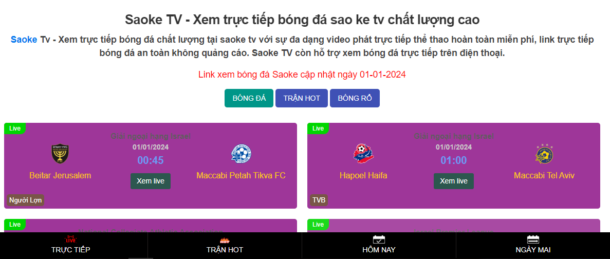 Saoke sở hữu chất lượng bóng đá chuẩn chỉnh kể từ khi mới ra đời 